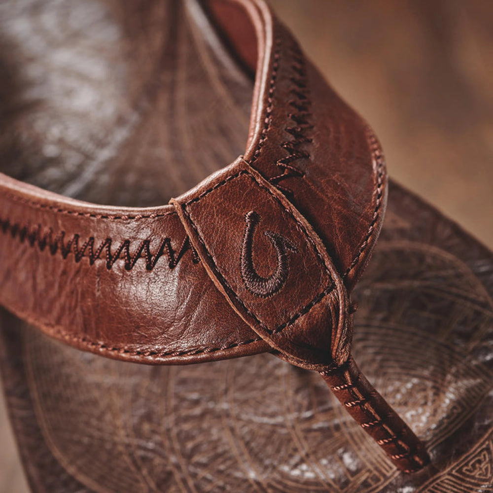 Olukai Hiapo Mens Sandal SK63-Rum-Dark Wood 14