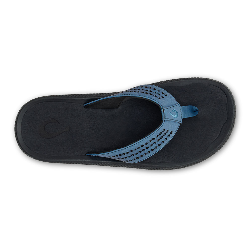 Olukai Ulele Mens Sandal BFLR-Blue Fog-Lava Rock 10
