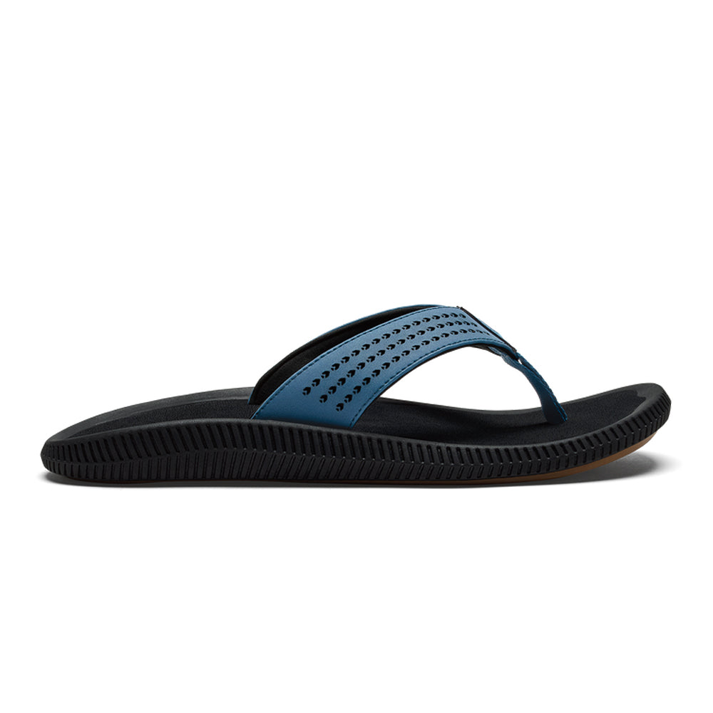 Olukai Ulele Mens Sandal BFLR-Blue Fog-Lava Rock 9