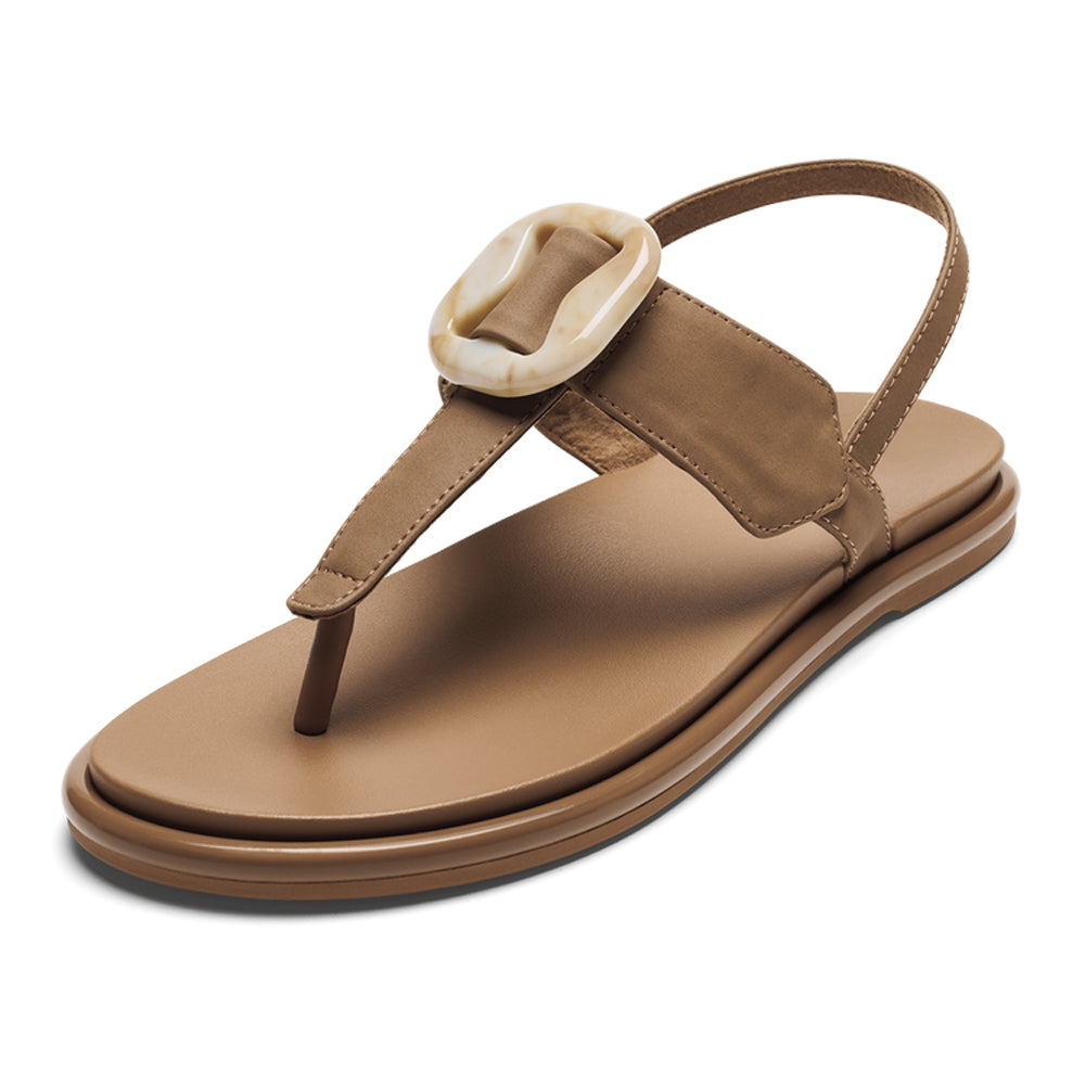 Olukai La I T-Bar Womens Sandal 3434-Tan-Tan 7