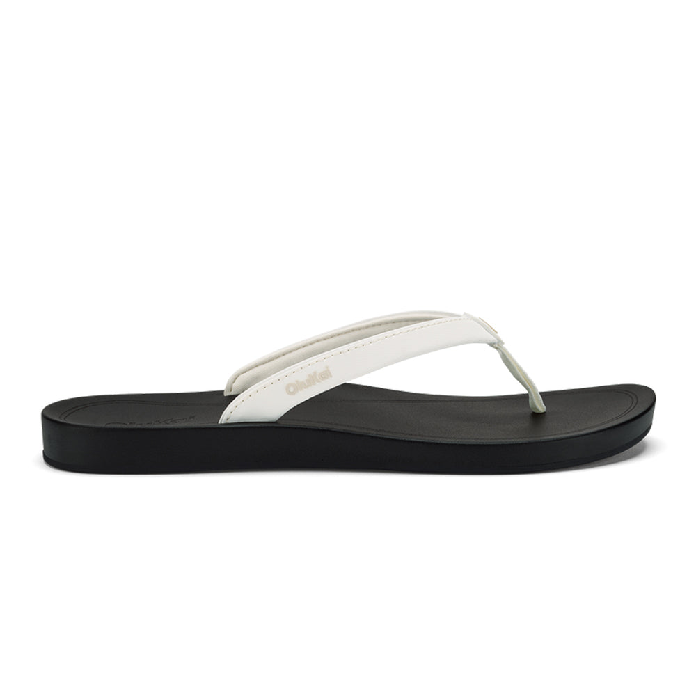 Olukai Uiki Womens Sandal WBLR-Bright White-Lava Rock 6