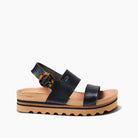 Reef Vista Hi Buckle Womens Sandal Black-Tan 11