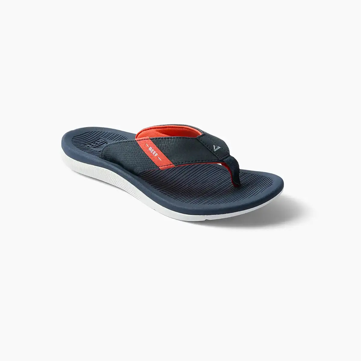 Reef Santa Ana Boys Sandal Navy-White-Orange 2 Y