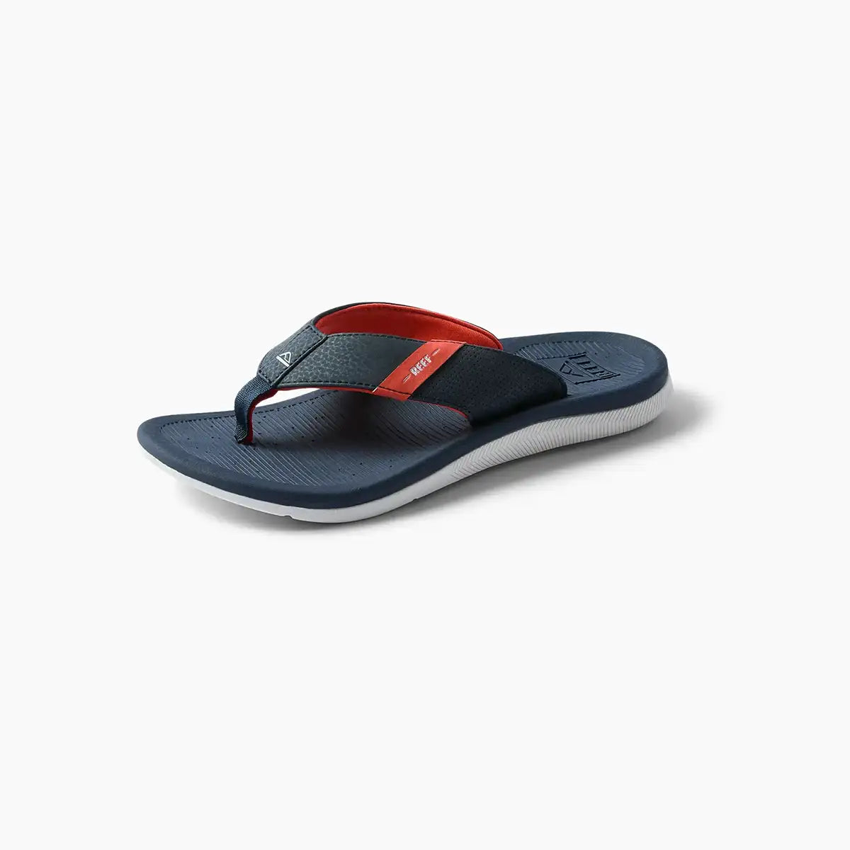 Reef Santa Ana Boys Sandal Navy-White-Orange 3 Y