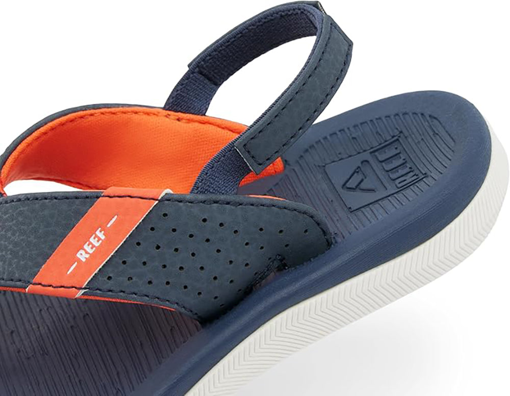Reef Little Santa Ana Boys Sandal Navy-White-Orange 3 C