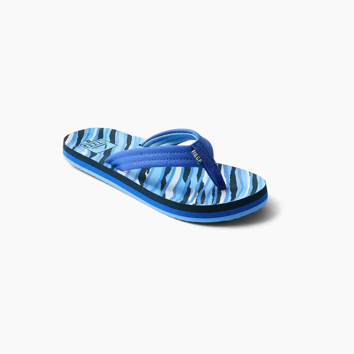 Reef Ahi Boys Sandal Royal Stripe 1 Y