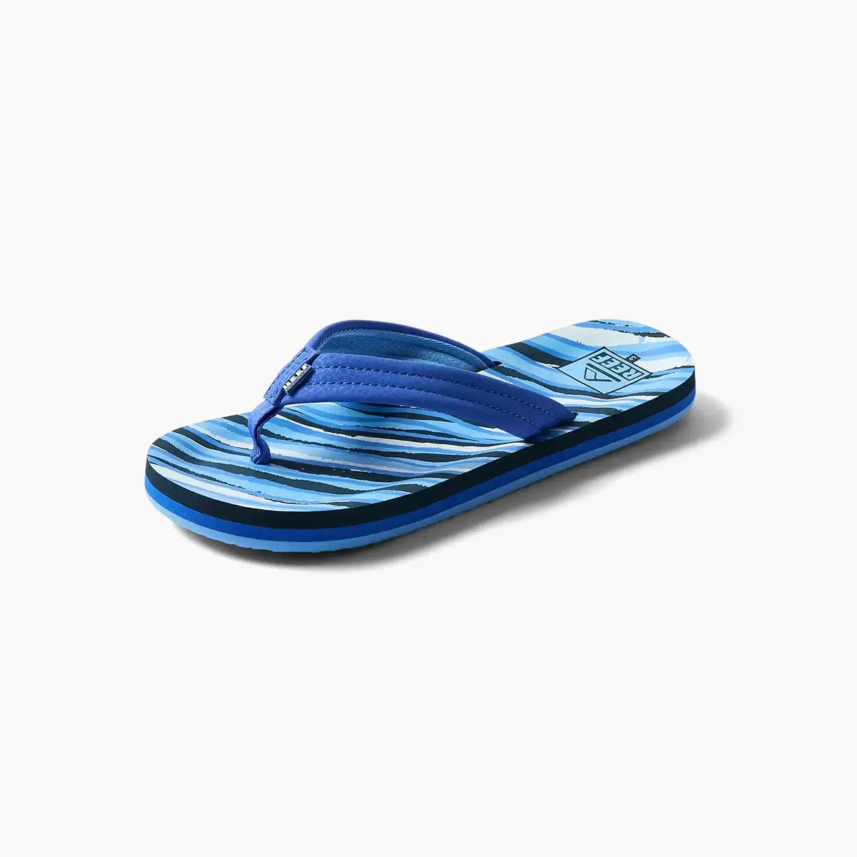 Reef Ahi Boys Sandal Royal Stripe 1 Y