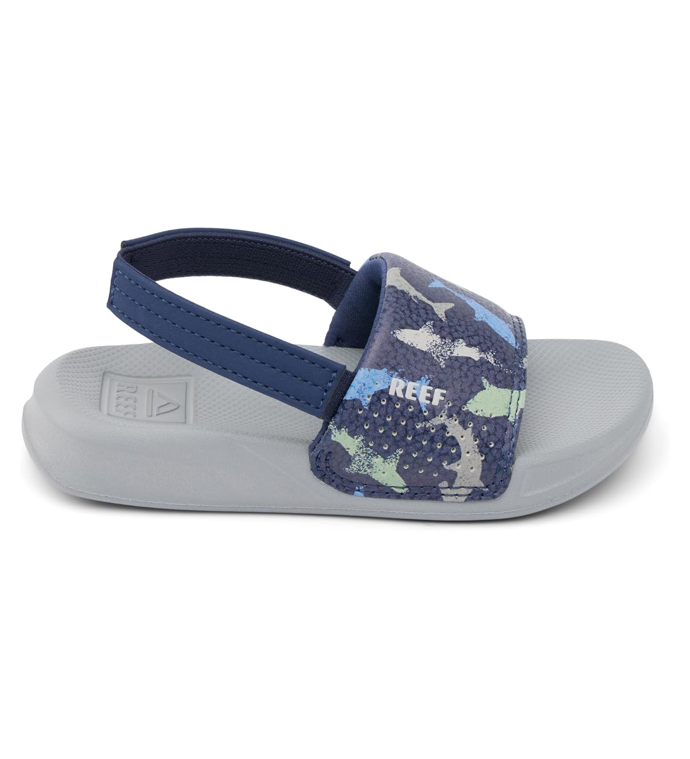 Reef Little One Slide Boys Sandal Navy Shark 12 C