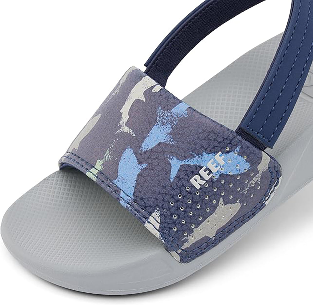 Reef Little One Slide Boys Sandal Navy Shark 3 C
