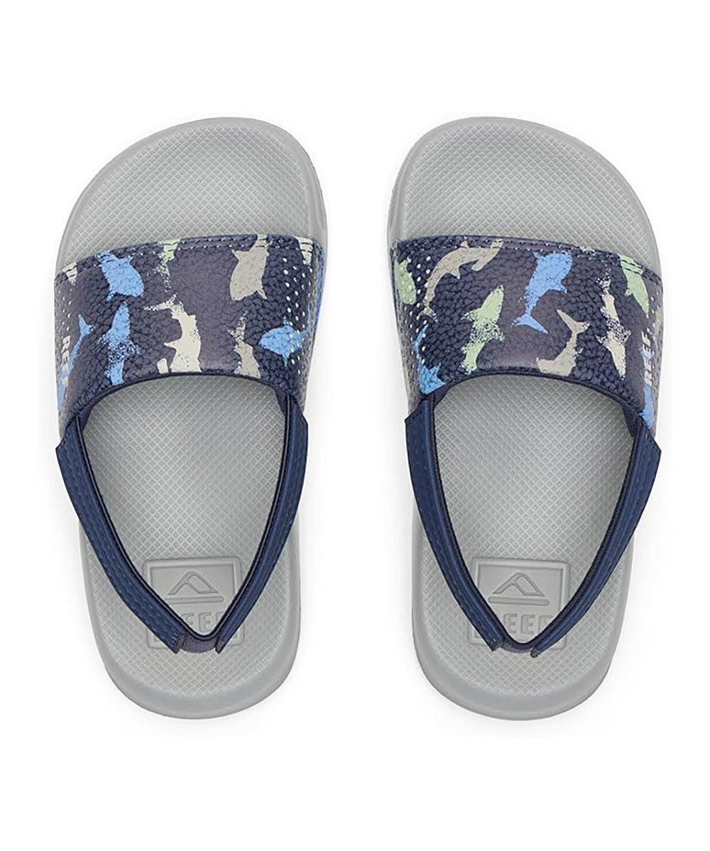Reef Little One Slide Boys Sandal Navy Shark 5 C