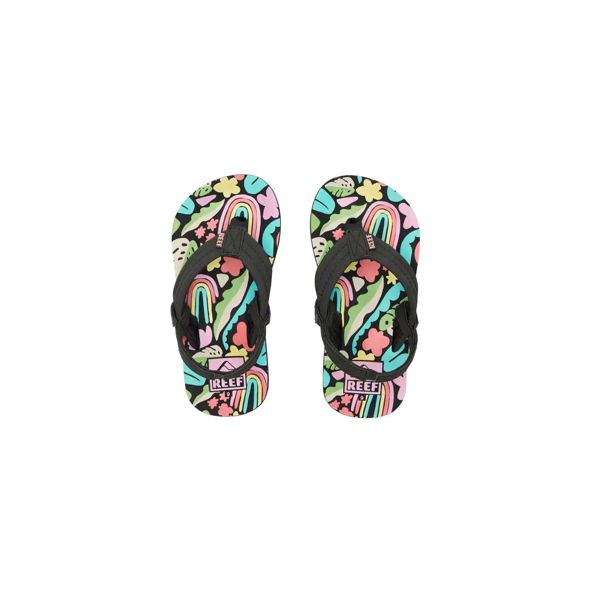 Reef Little Ahi Girls Sandal Tropical Rainbow 11 C