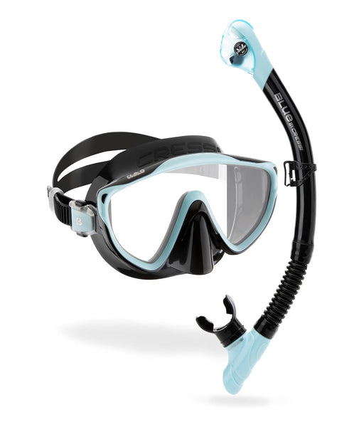 Kit Masque & Tuba Cressi Tino & Scilla - Snorkeling Adultes Avec Valve Sèche