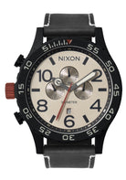 Nixon The 51-30 Chrono Leather Watch 5238-Black-Pumice-Charcoal