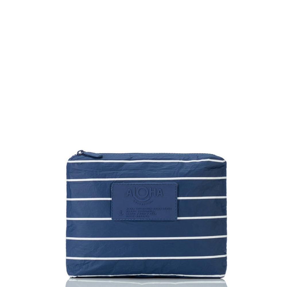 Aloha Small Pouch Pinstripe White/Navy