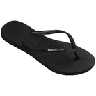 Havaianas Slim Glitter 2 Womens Sandal 1069-Black-Black 9