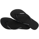 Havaianas Slim Glitter 2 Womens Sandal 1069-Black-Black 9