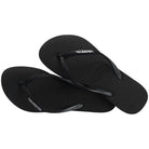 Havaianas Slim Glitter 2 Womens Sandal 1069-Black-Black 11