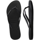 Havaianas Slim Glitter 2 Womens Sandal 1069-Black-Black 9