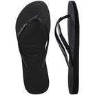 Havaianas Slim Glitter 2 Womens Sandal 1069-Black-Black 7