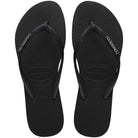 Havaianas Slim Glitter 2 Womens Sandal 1069-Black-Black 9