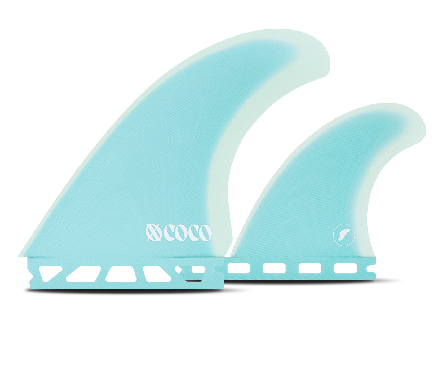 Futures Fins XO By Coco FG Twin +1 Twin Fin Set Blue