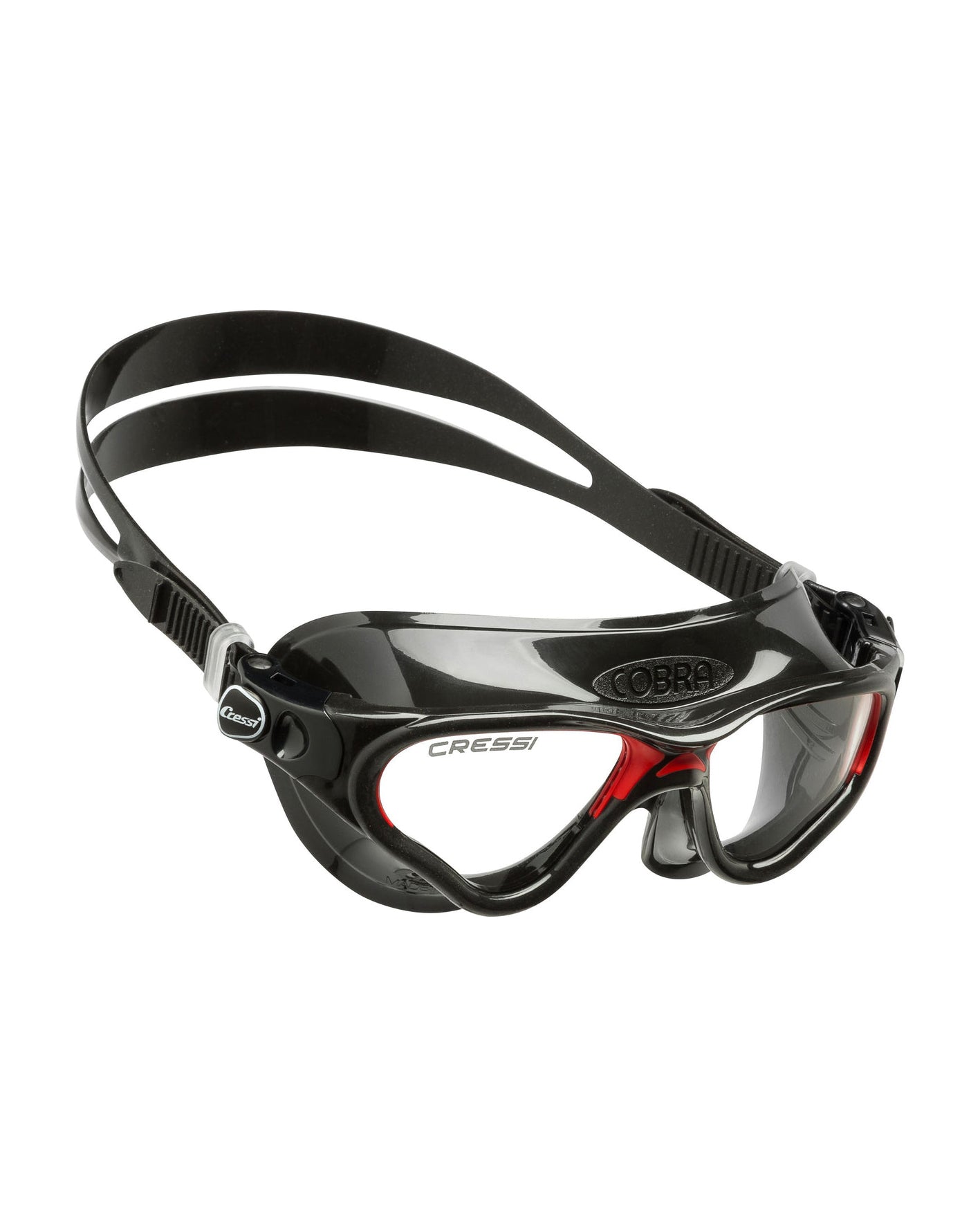 Cressi Cobra Swim Goggle Black/Red/Clear