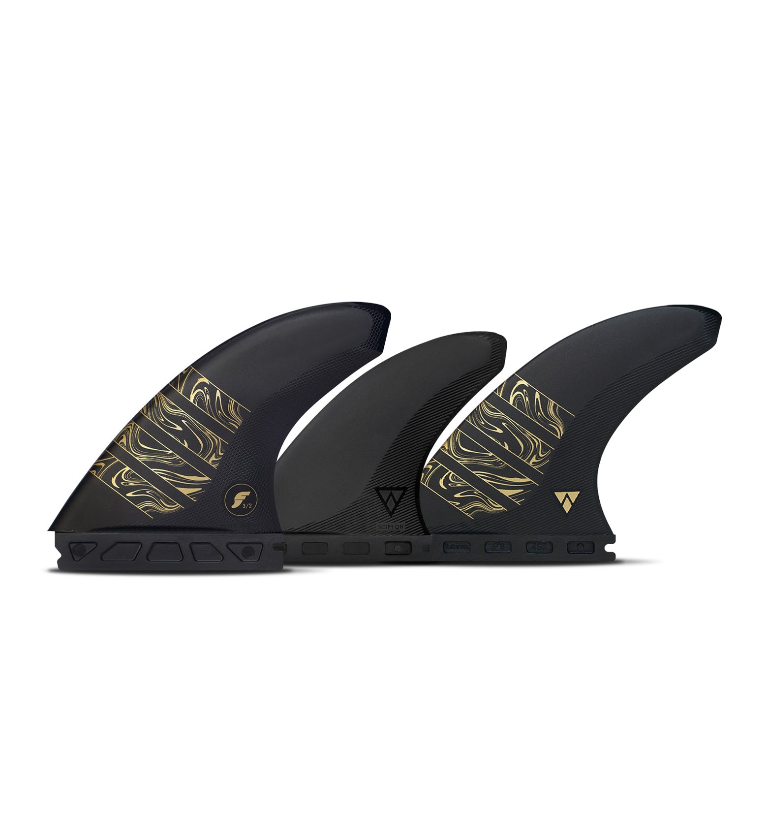 Futures Fins Vector 3/2 Alpha 5-Fin Set Carbon-Gold M