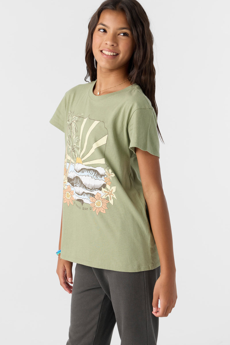 O'neill Girls Tropical Swell SS Tee OGN XL