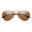 Smith Langley 2 Polarized Sunglasses Gold PCCPBrown Aviator