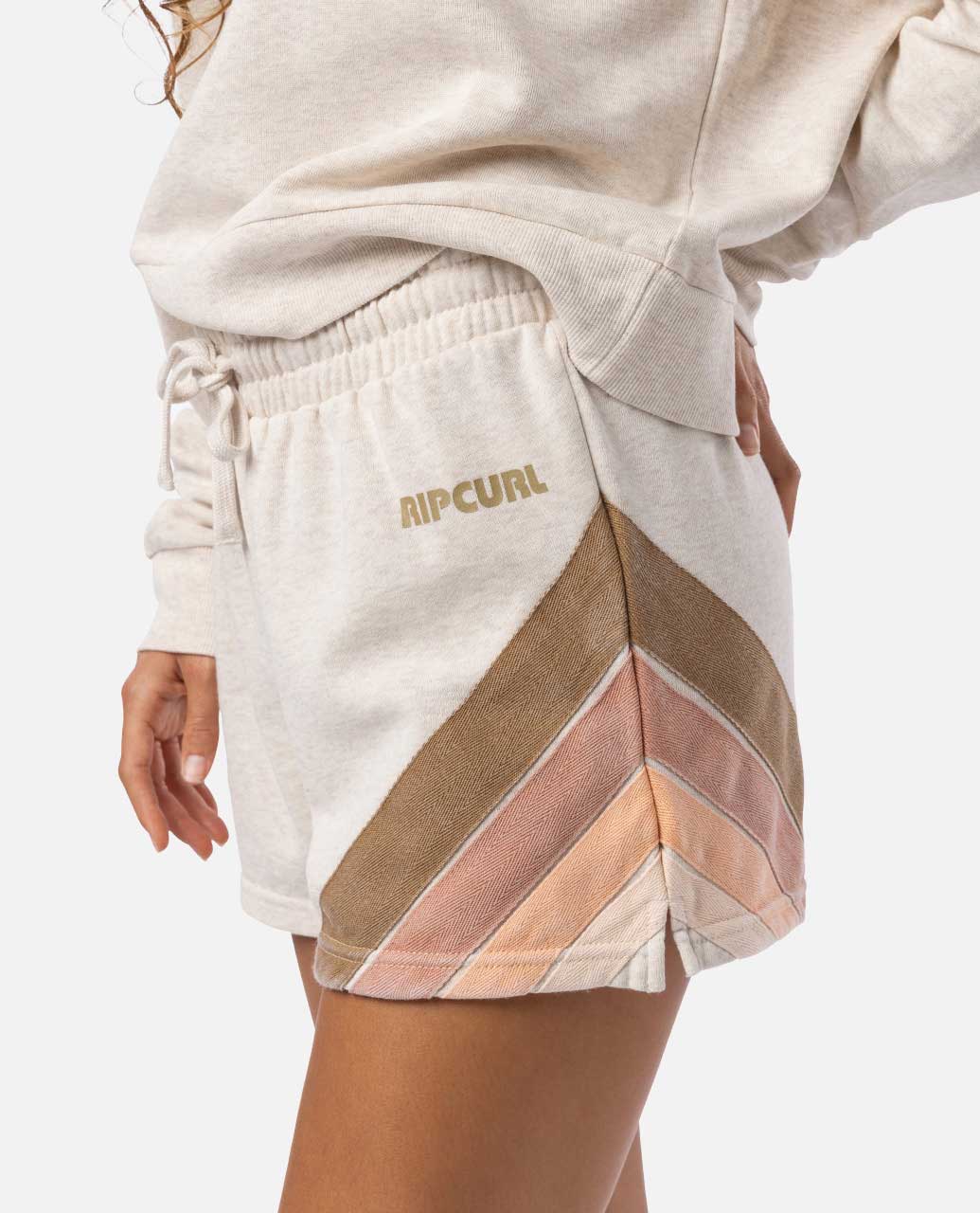 RIP CURL SURF REVIVAL FLEECE SHORT 8526-OatmealMarle XS