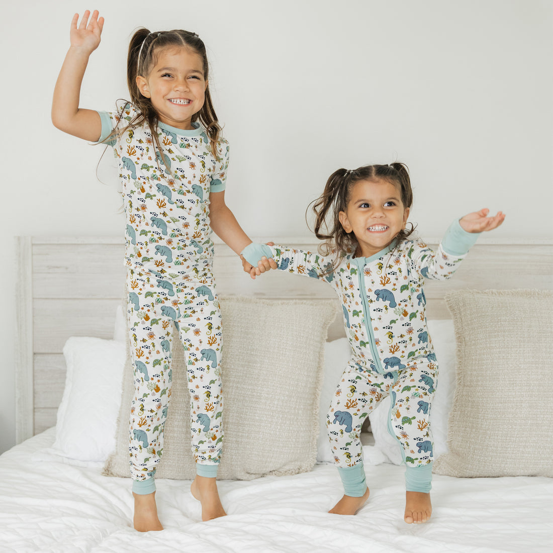 Emerson and Friends Convertible Baby Pajamas Manatee 12-18M