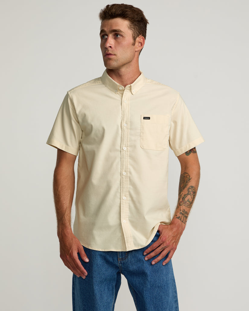 RVCA That'll Do Stretch Button-Up SS Shirt WDR0 L