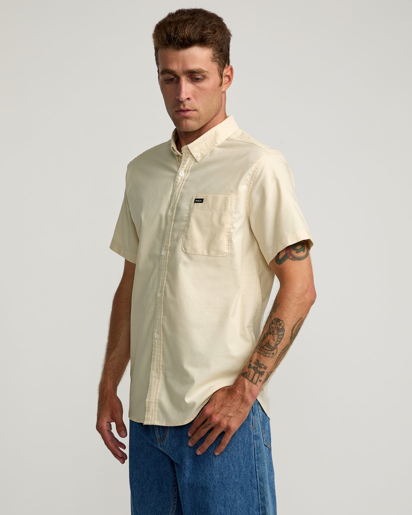 RVCA That'll Do Stretch Button-Up SS Shirt WDR0 L