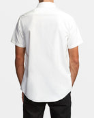 RVCA That'll Do Stretch Button-Up SS Shirt WHT M