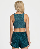 RVCA VA Essentials Womens HIgh Waisted Yogger Short GGV6 L