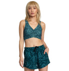 RVCA VA Essentials Womens HIgh Waisted Yogger Short GGV6 XS