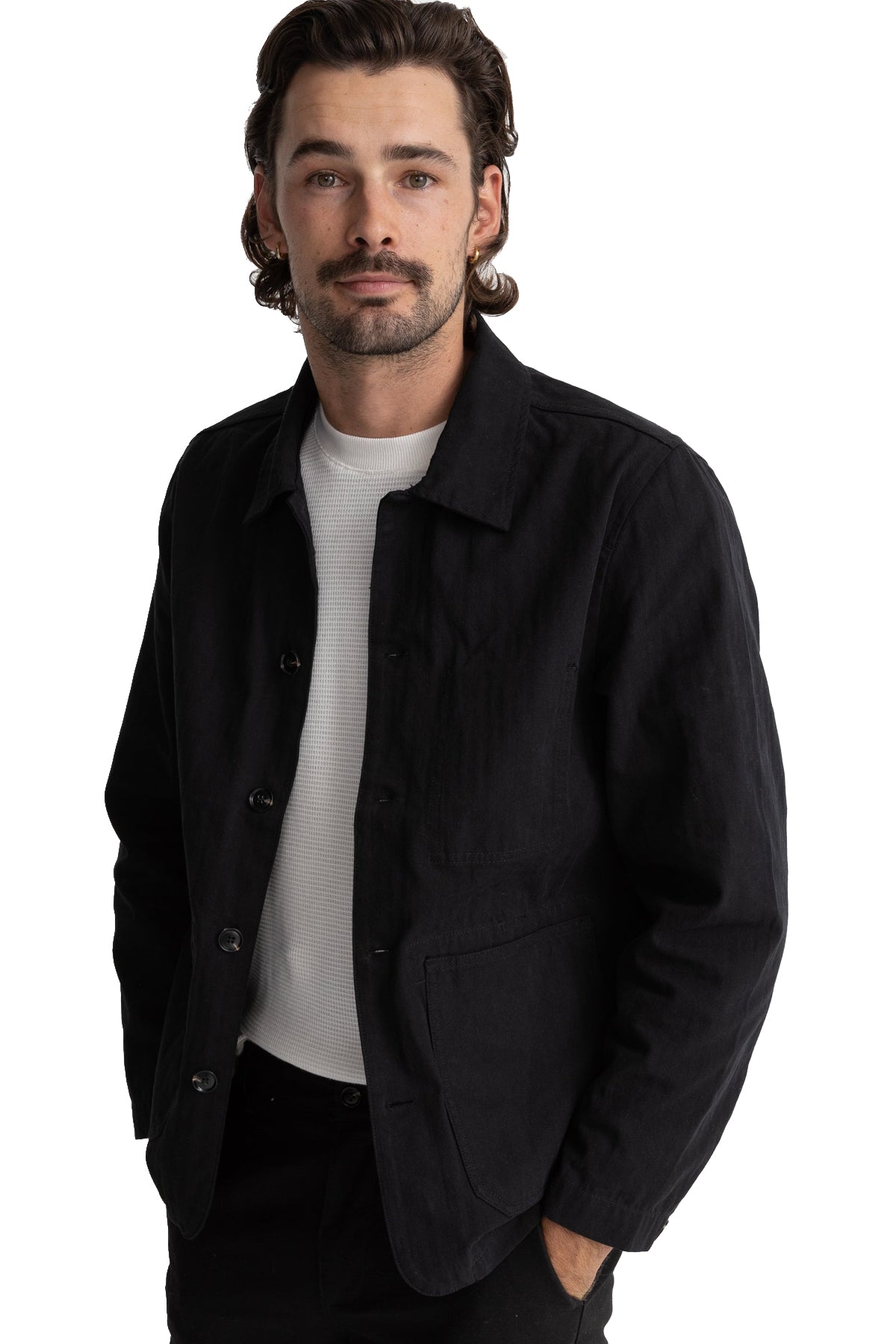 Rhythm Classic Chore Coat BLK XS