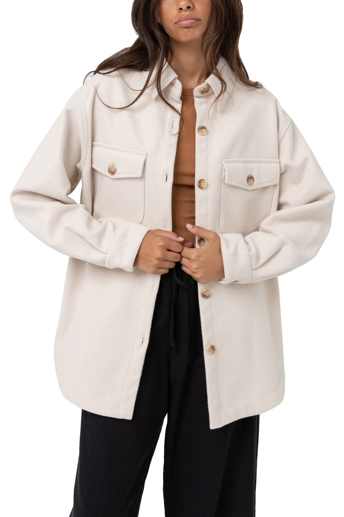 Rhythm Classic Minimal Shacket OAT M