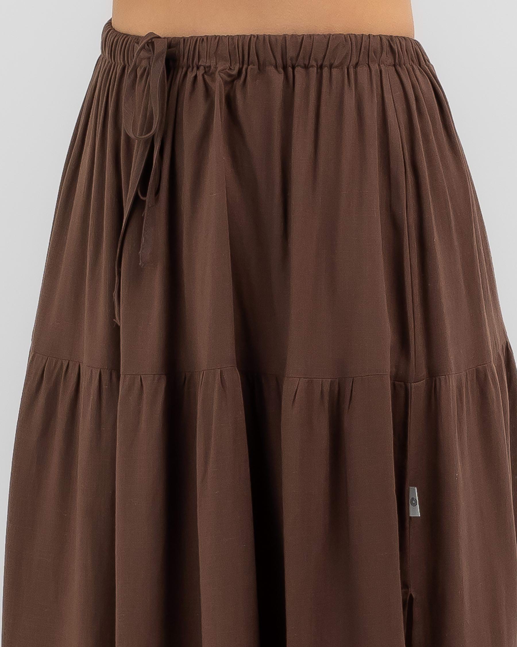 Rhythm Classic Tiered Maxi Skirt CHO 1XS