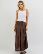 Rhythm Classic Tiered Maxi Skirt CHO 1XS
