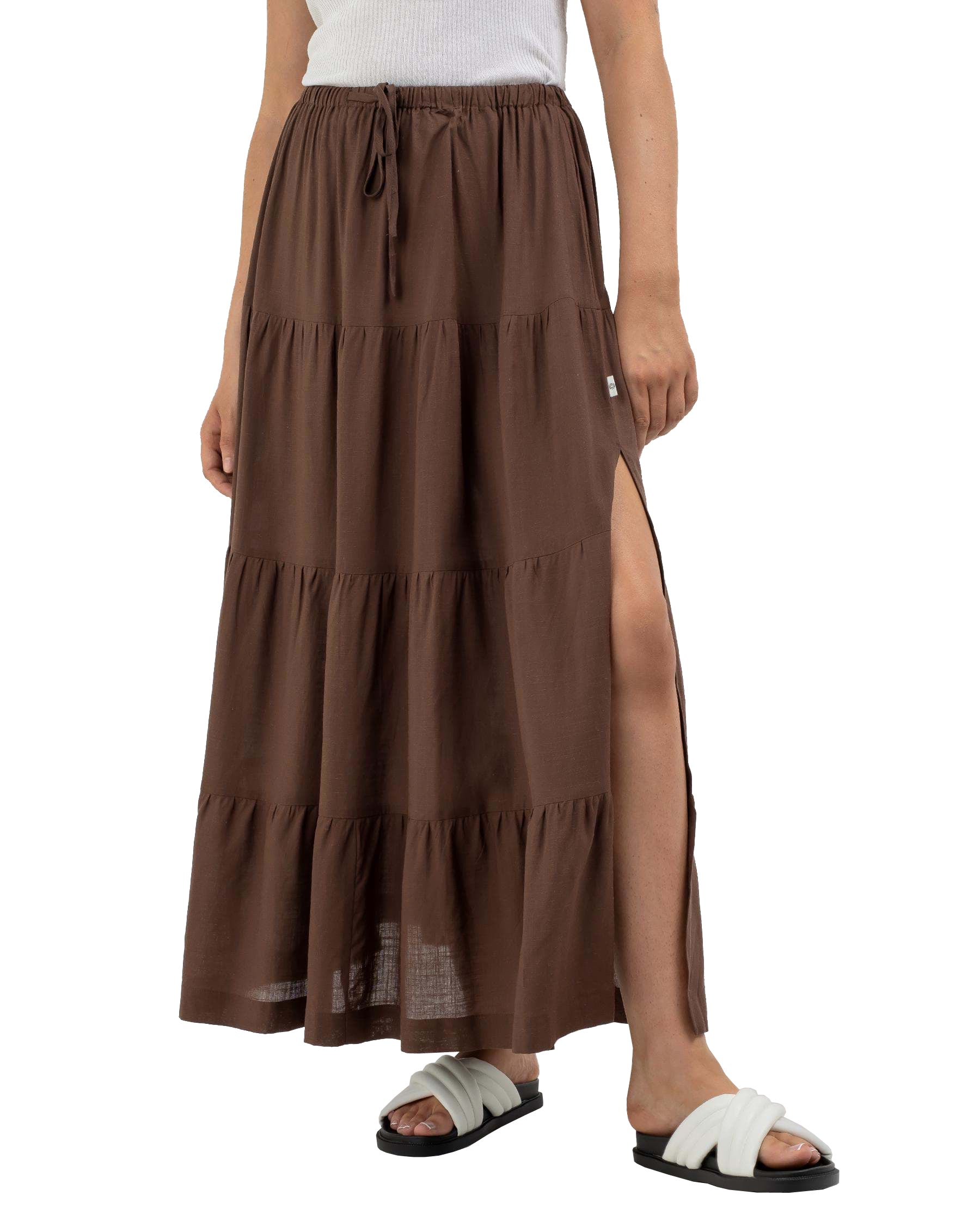 Rhythm Classic Tiered Maxi Skirt CHO 2S