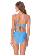 Maaji Suzy Q High Rise Classic Bikini Bottom Bright Blue SM