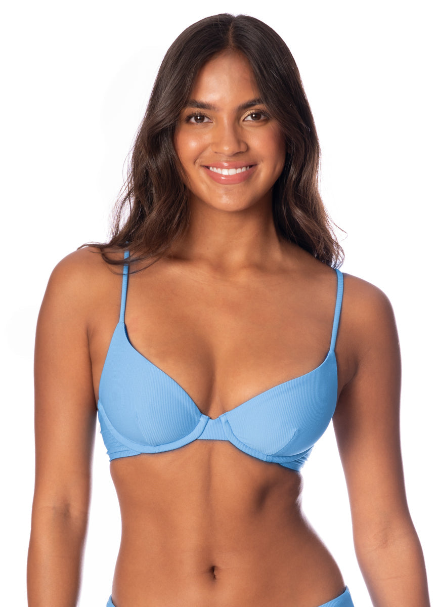 Maaji Dainty Unmolded Underwire Bikini Top Bright Blue XL