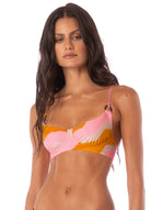 Maaji Paradiso Waves Archer Underwire Bikini Top Pink XL