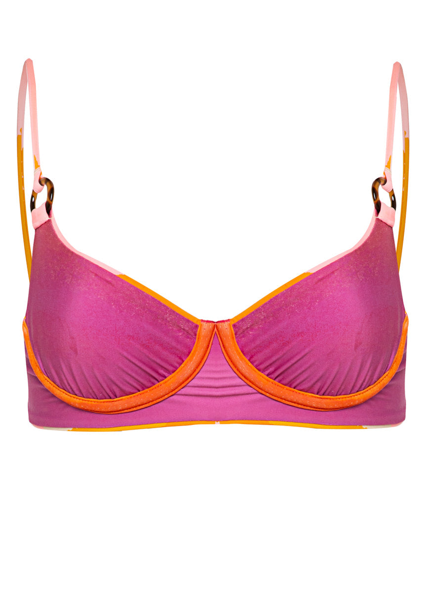 Maaji Paradiso Waves Archer Underwire Bikini Top Pink LG