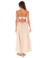 Maaji Boho Sunrise Owen Long Dress BEIGE OVERFLOW MD