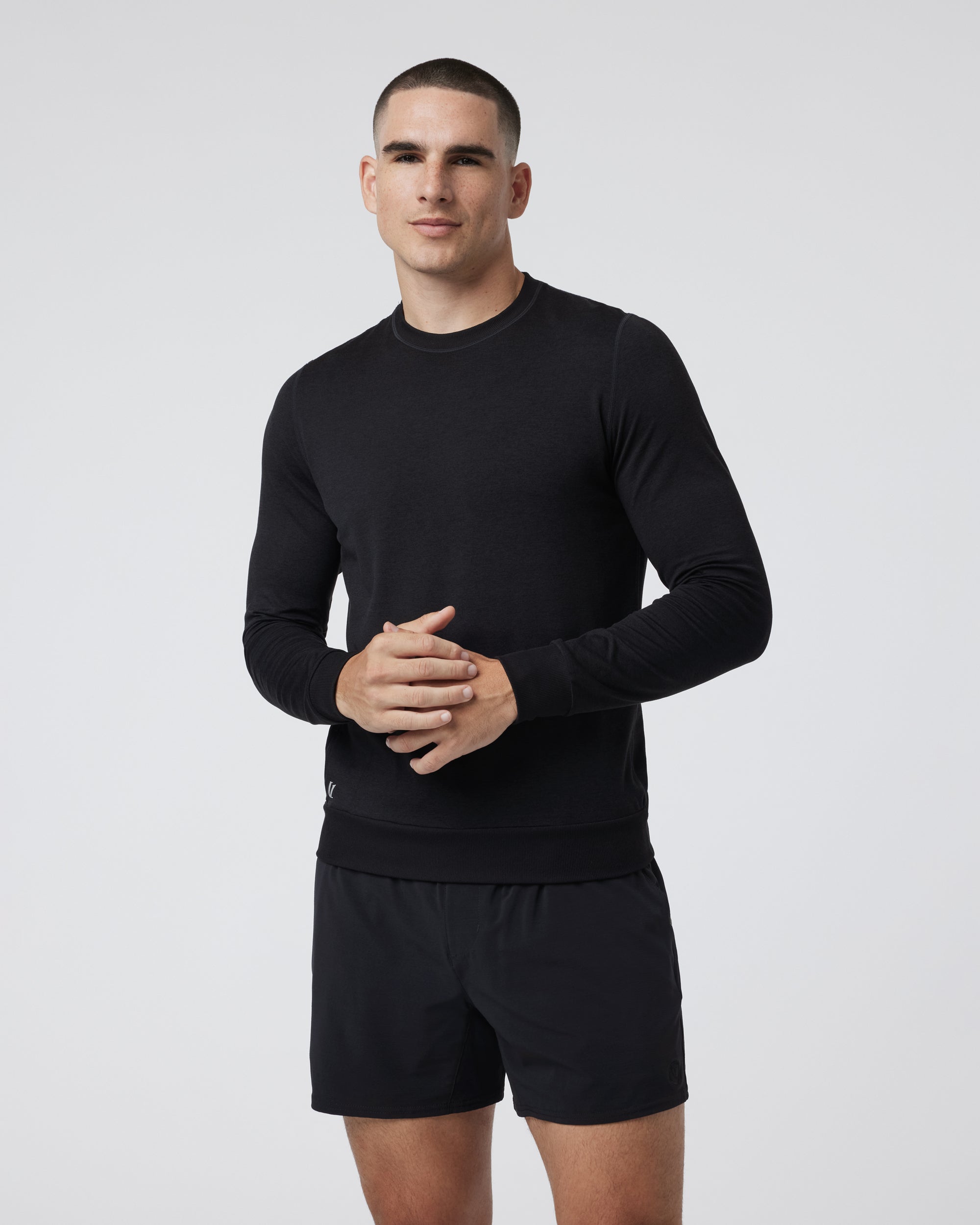Vuori Ponto Performance Crew HBK-BlackHeather L