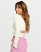 Roxy Good Keepsake LS Ribbed Top TEC0 XS