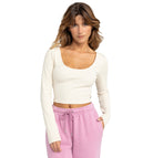 Roxy Good Keepsake LS Ribbed Top TEC0 S
