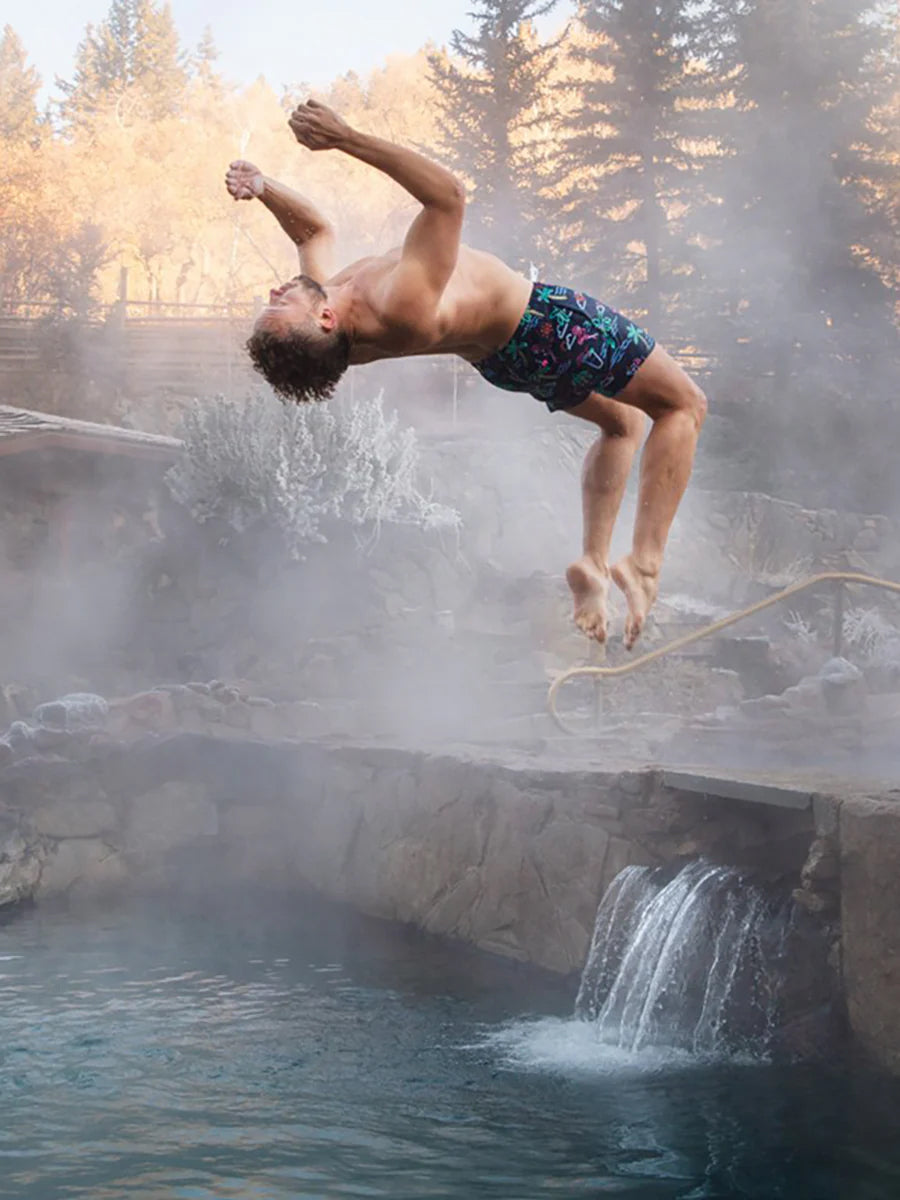 Chubbies Classic 4in Swim Trunk Navy-NeonLights XL